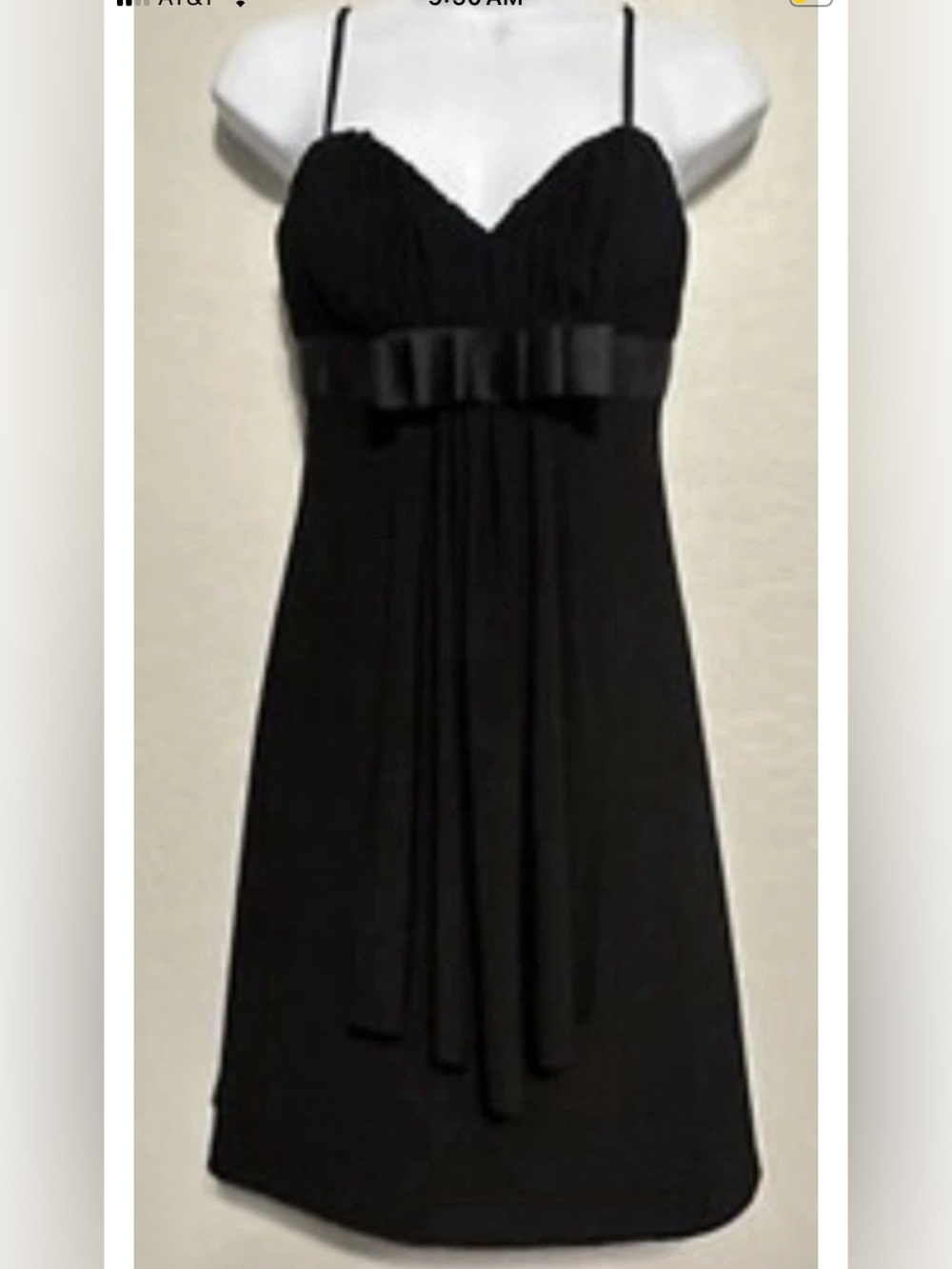 Morgan & Co. Black Strapless Dress with Waist Bow